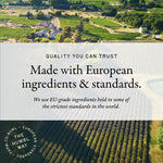 European farmland representing the sourcing standards used for humbl gently cooked dog food