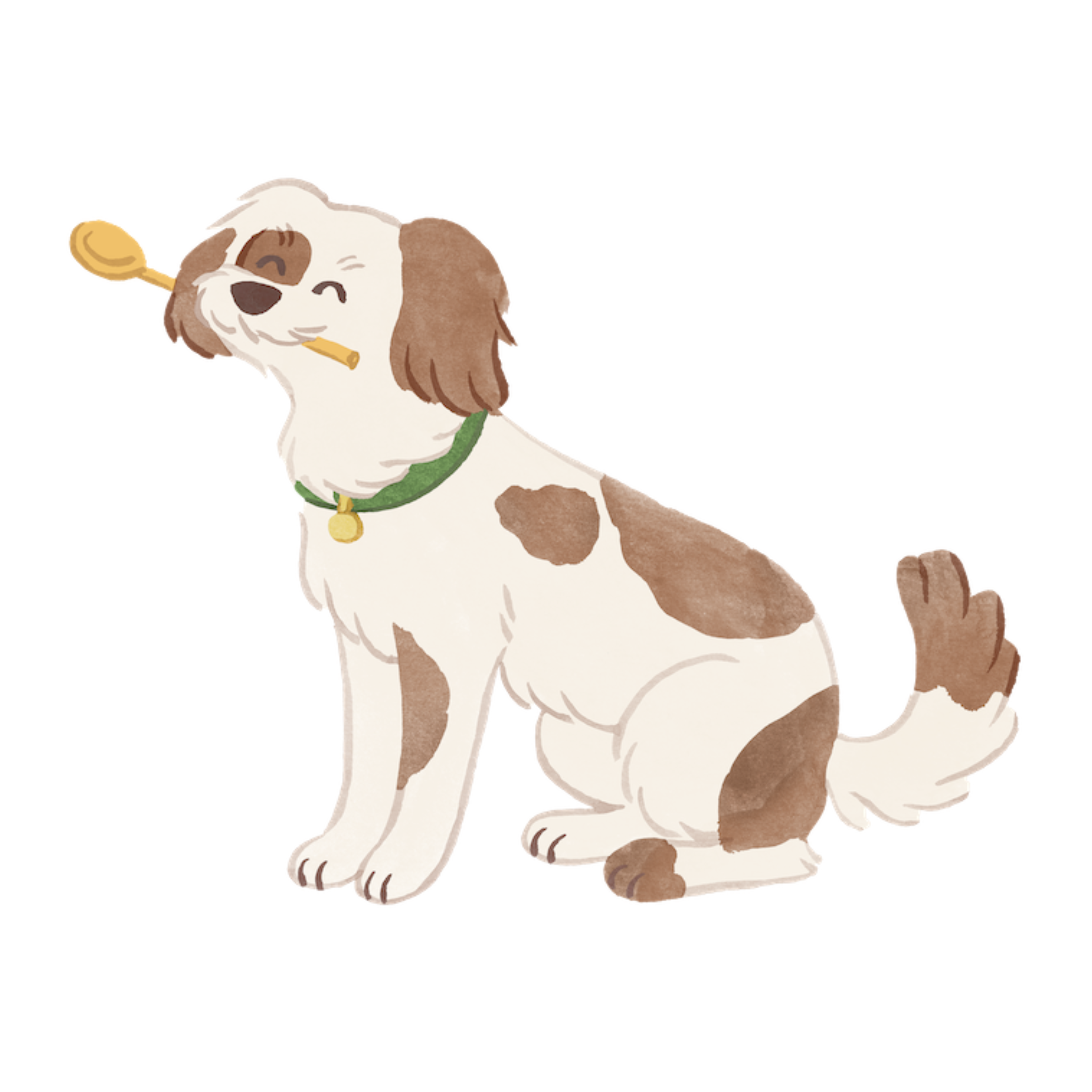 humbl dog with spoon