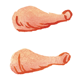 turkey drumsticks illustration